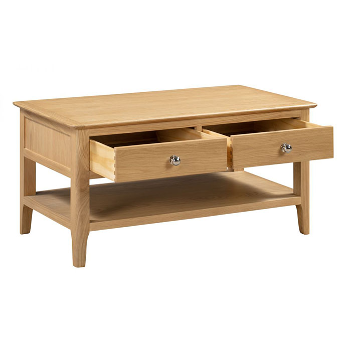 Cotswold Coffee Table with 2 Drawers - Click Image to Close